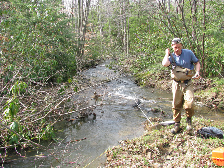 Field photo showing stream conditions at site CASS-109-H-2010-1