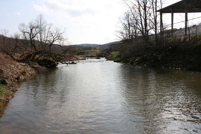 Field photo showing stream conditions at site CASS-311-A-2012_Mid-pointUpstream