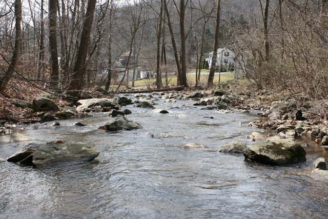 Field photo showing stream conditions at site CATO-191-A-2012_Mid-pointDownstream
