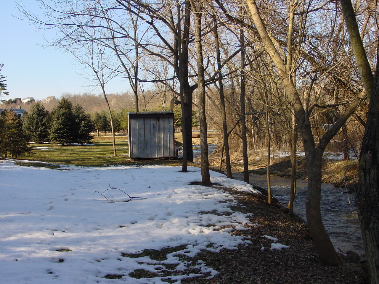 Field photo showing stream conditions at site CATO-212-R-2003-2