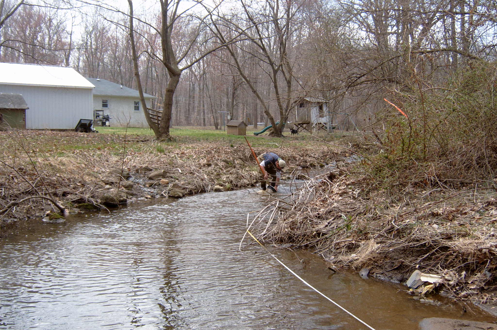 Field photo showing stream conditions at site CDAM-212-R-2004-67