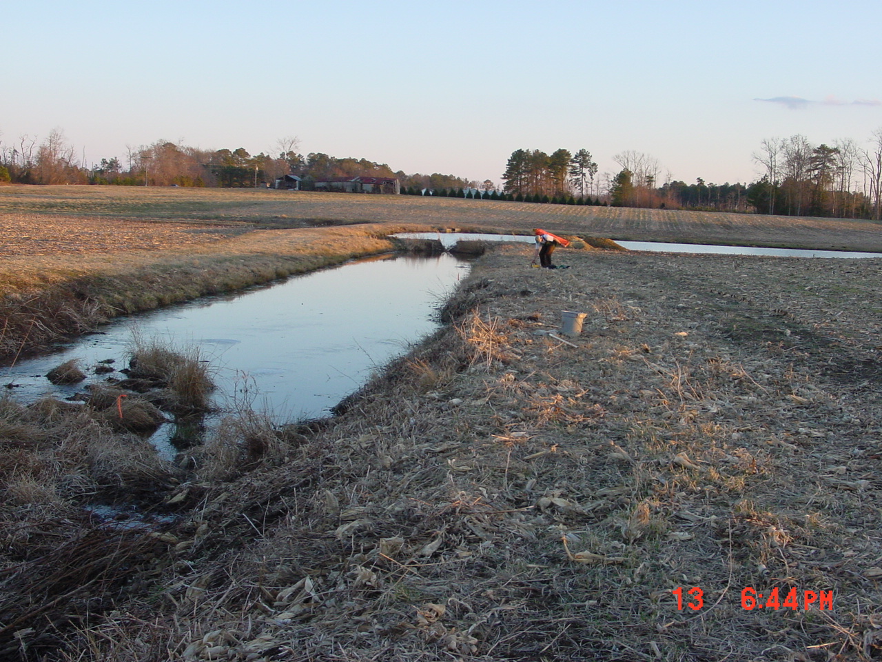 Field photo showing stream conditions at site CHIN-103-R-2001-2