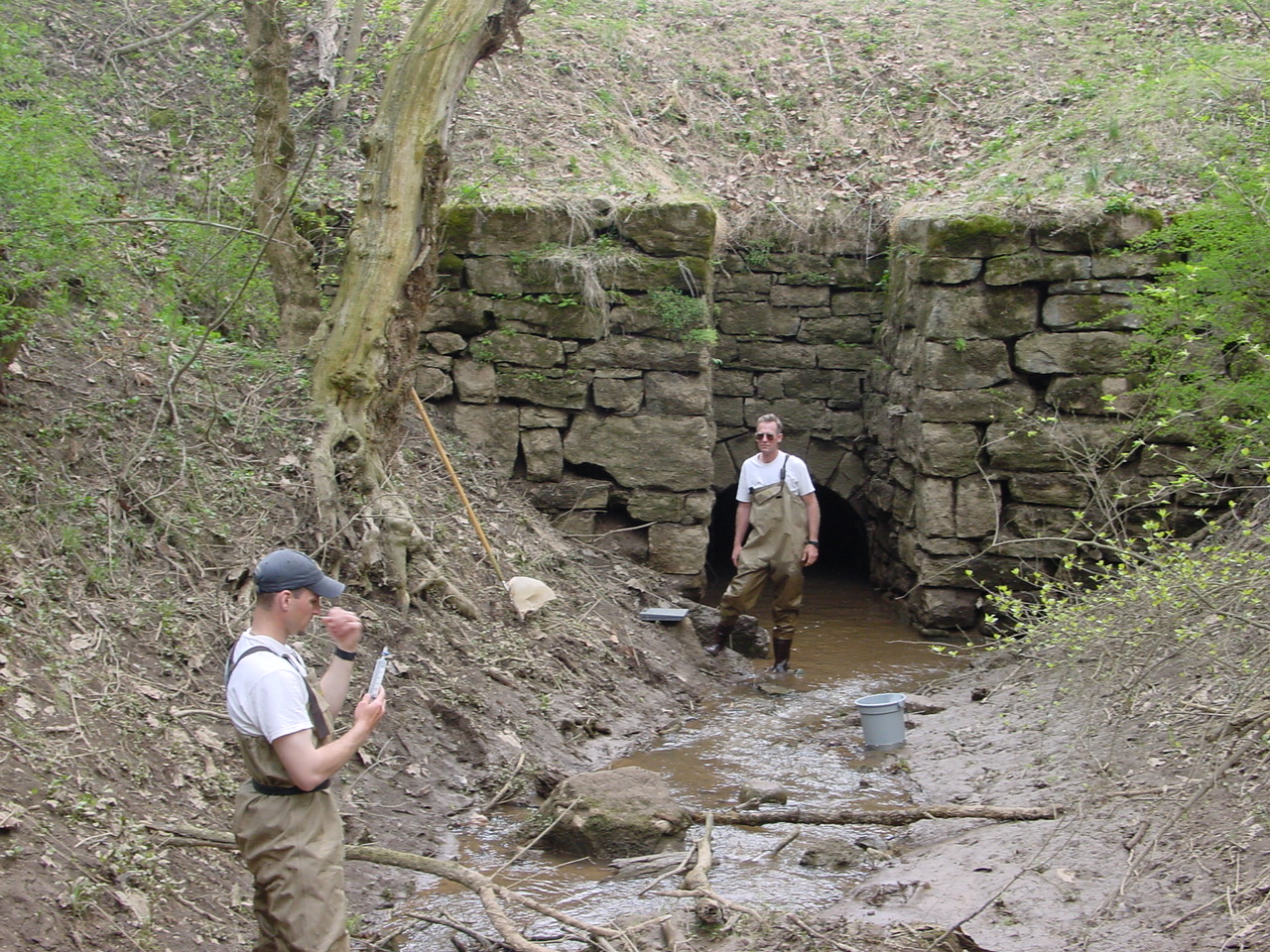 Field photo showing stream conditions at site COCA-115-N-2003-1