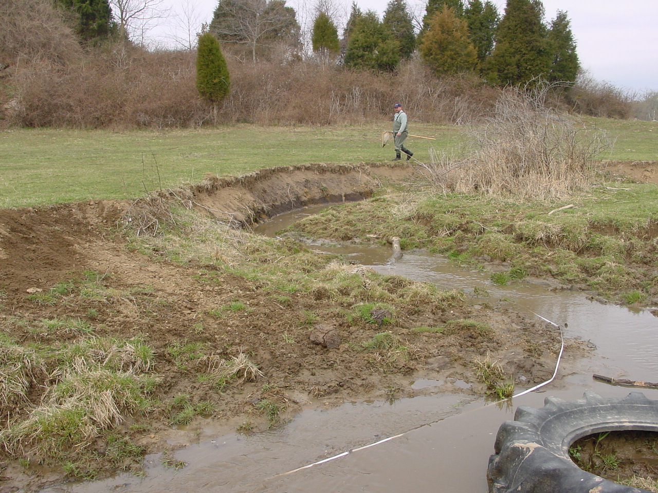 Field photo showing stream conditions at site CONO-218-R-2002-3
