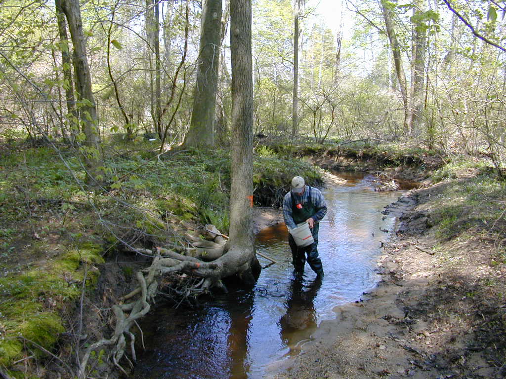 Field photo showing stream conditions at site CORS-102-R-2000-02