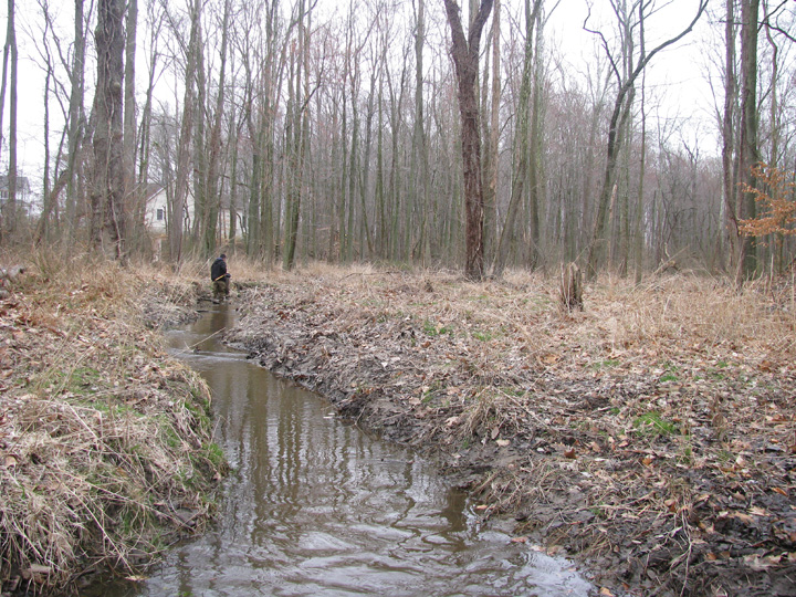 Field photo showing stream conditions at site CORS-109-X-2009-2