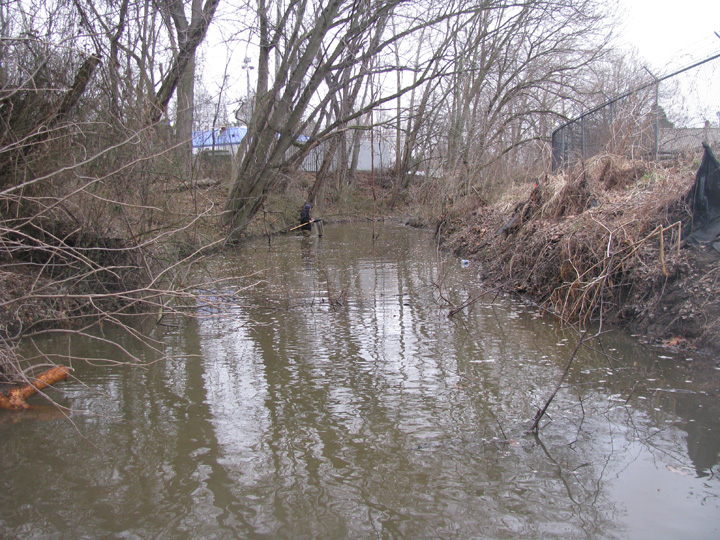 Field photo showing stream conditions at site CORS-125-X-2009-2