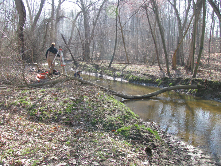 Field photo showing stream conditions at site CORS-213-X-2009-2