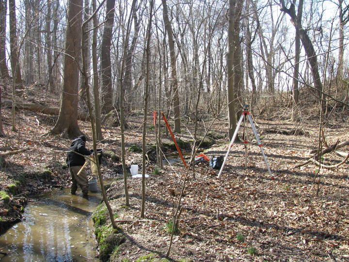 Field photo showing stream conditions at site CORS-238-X-2009-2