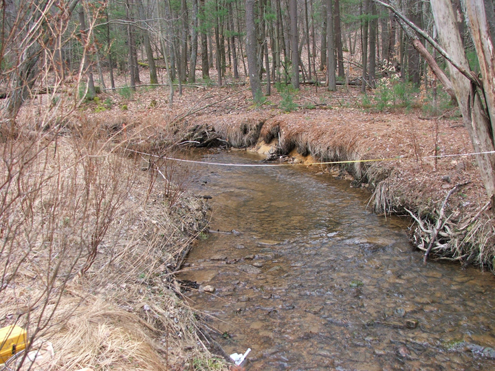 Field photo showing stream conditions at site DCRL-106-B-2008-2