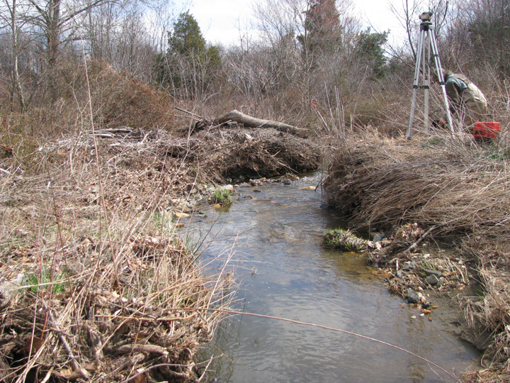 Field photo showing stream conditions at site DEER-107-X-2011-2
