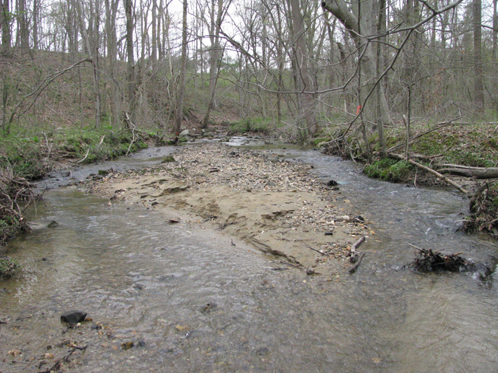 Field photo showing stream conditions at site DEER-109-X-2011-2