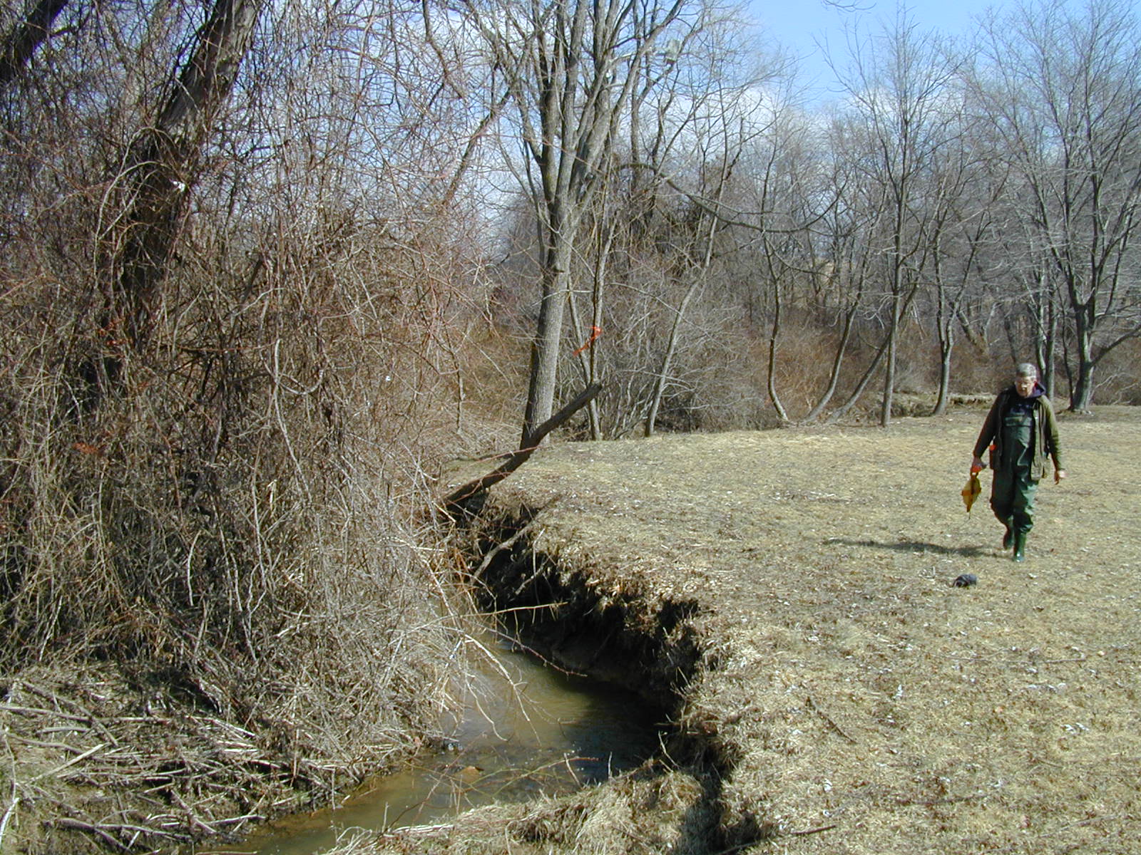 Field photo showing stream conditions at site DEER-112-R-2001-1