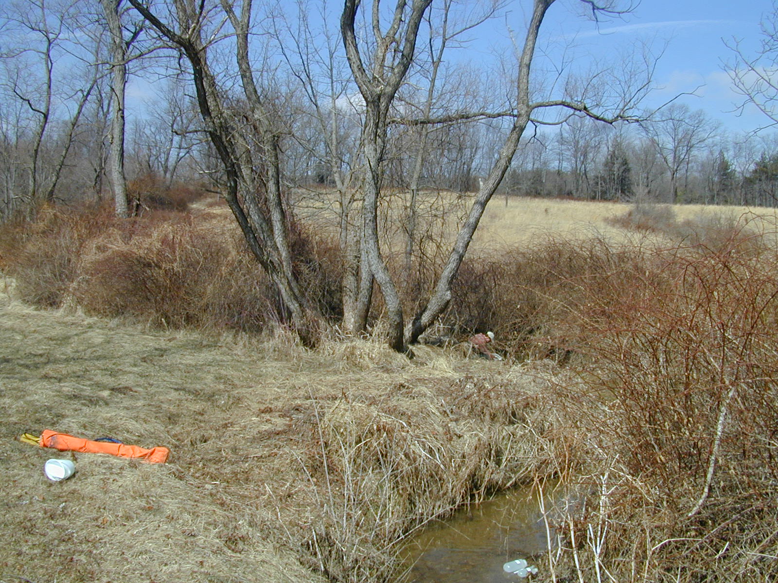 Field photo showing stream conditions at site DEER-112-R-2001-2
