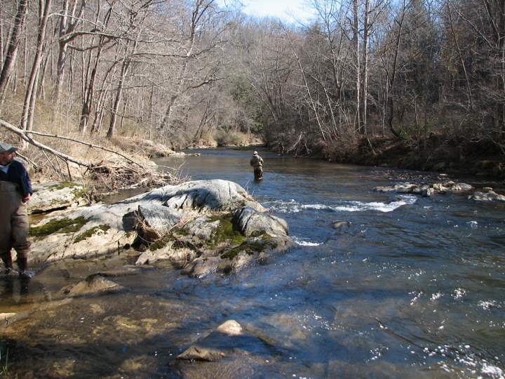 Field photo showing stream conditions at site DEER-301-R-2008-1