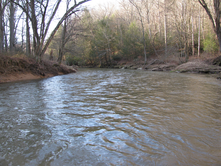 Field photo showing stream conditions at site DEER-309-H-2010-1