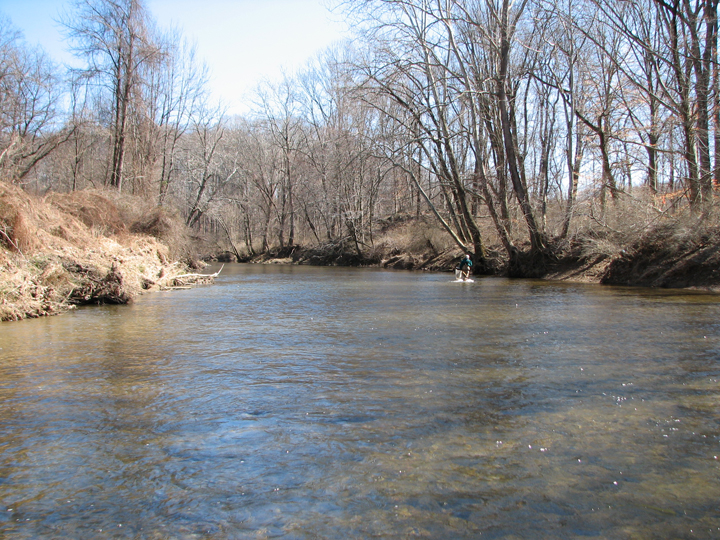 Field photo showing stream conditions at site DEER-403-R-2008-1