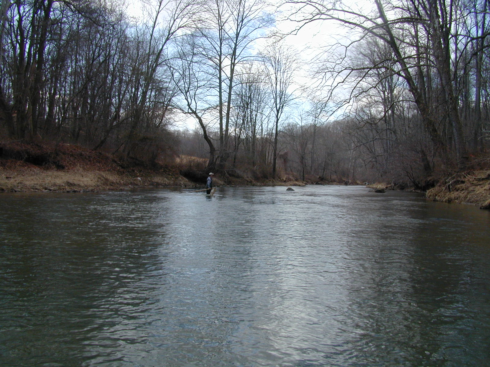 Field photo showing stream conditions at site DEER-404-R-2001-1