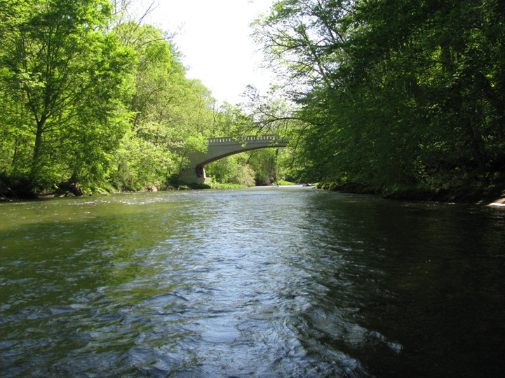 Field photo showing stream conditions at site DEER-405-H-2011-1