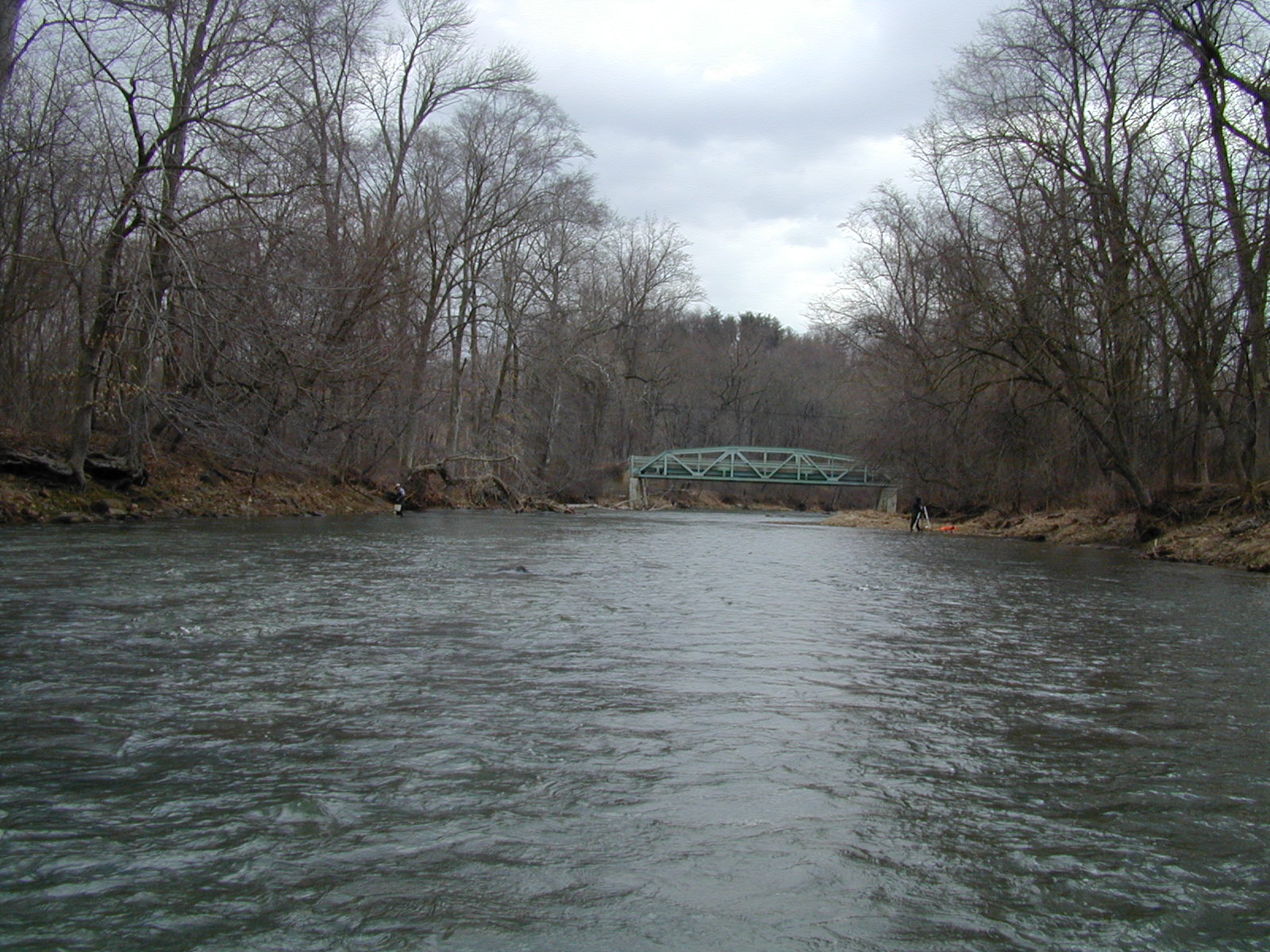 Field photo showing stream conditions at site DEER-408-R-2001-1