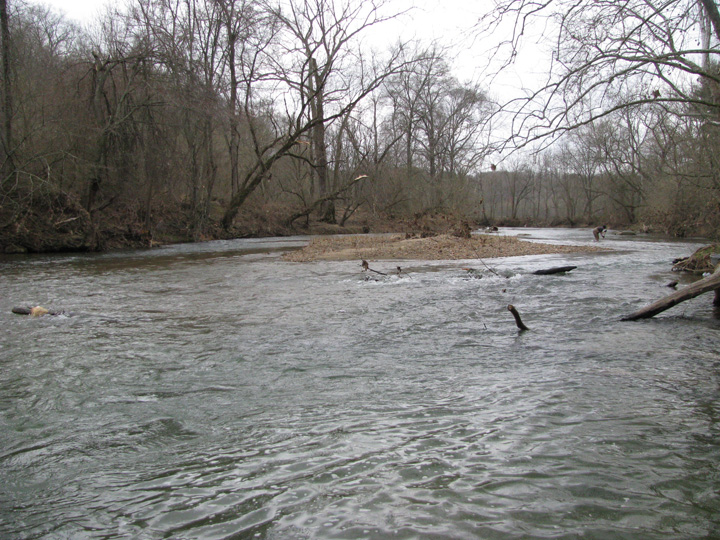Field photo showing stream conditions at site DEER-460-A-2011-1