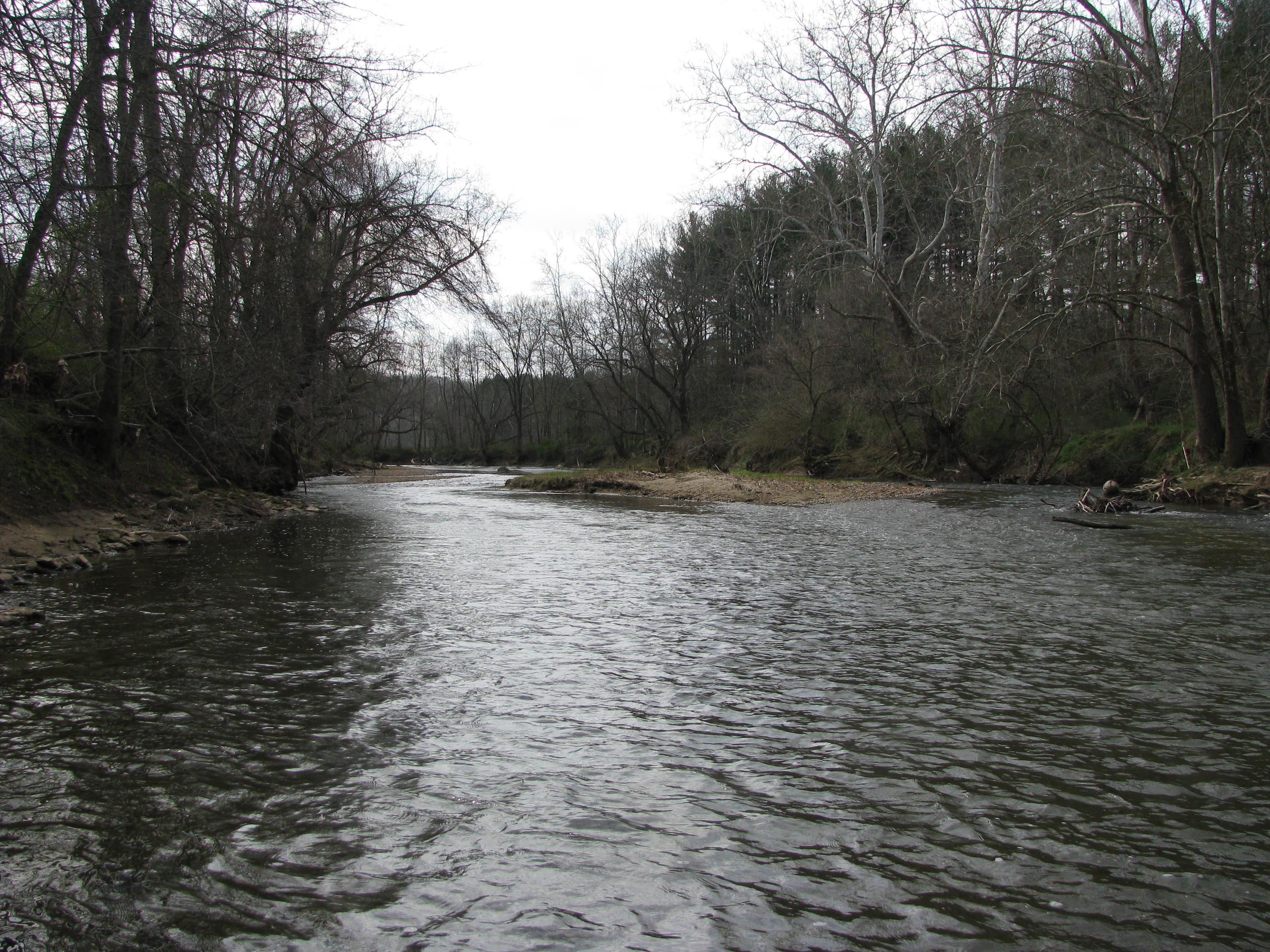 Field photo showing stream conditions at site DEER-460-A-2012-1