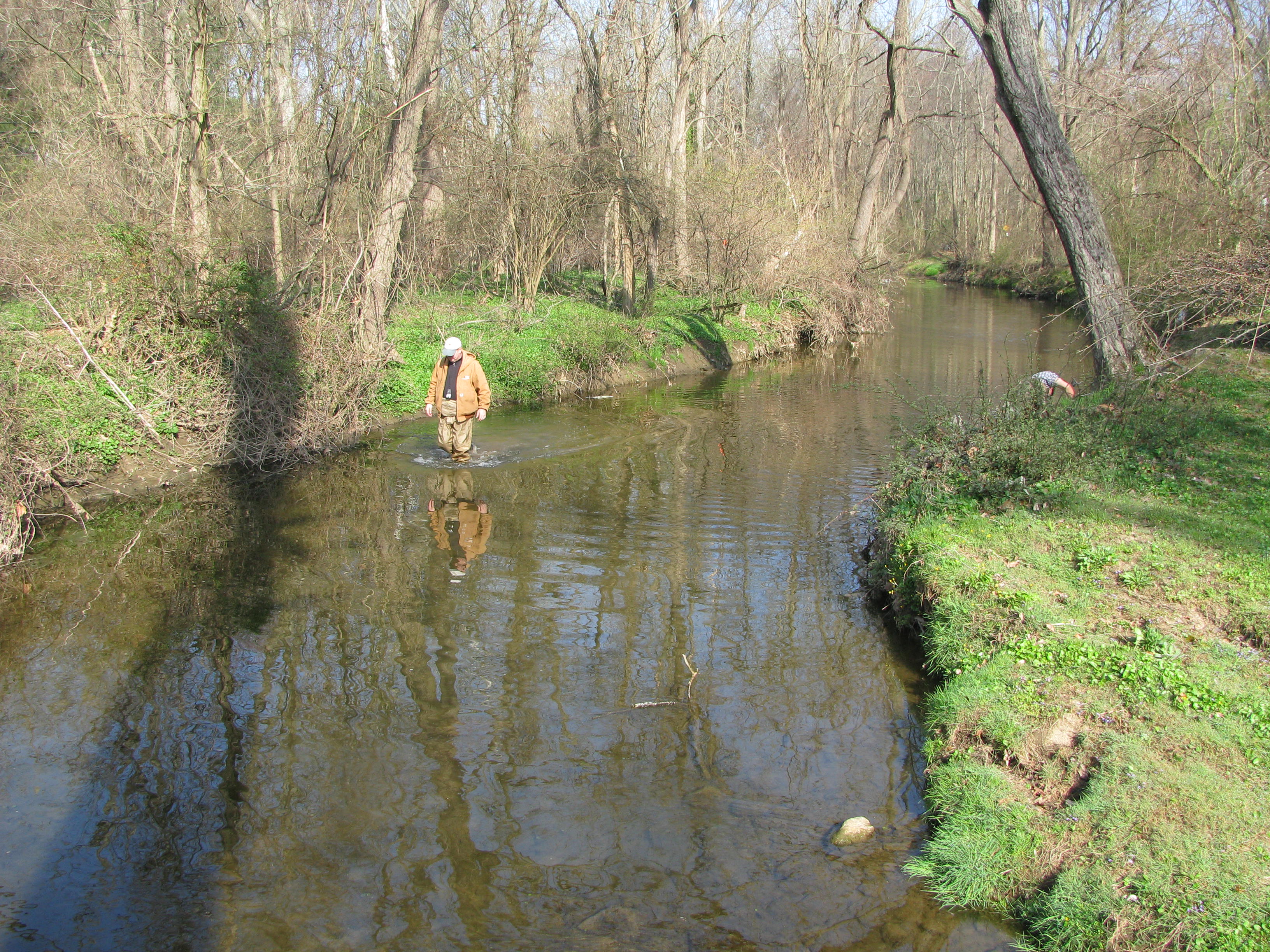 Field photo showing stream conditions at site DELA-291-B-2012-1