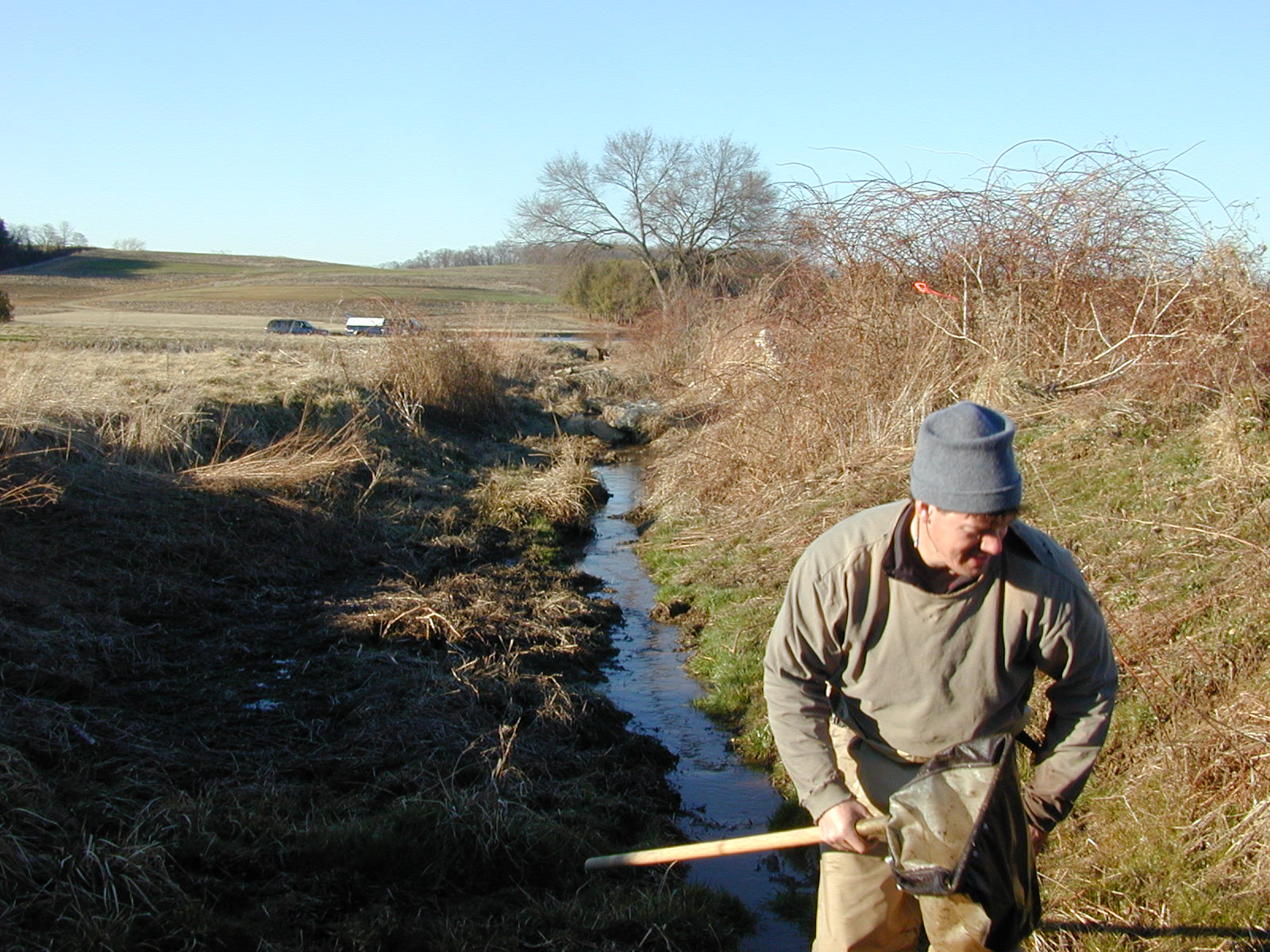 Field photo showing stream conditions at site DOUB-103-R-2002-2