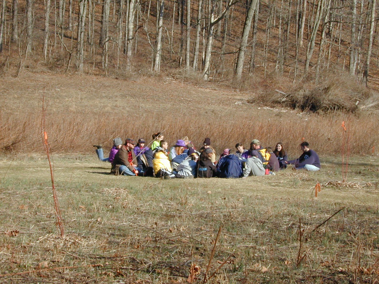 Field photo showing stream conditions at site DOUB-122-R-2002-3