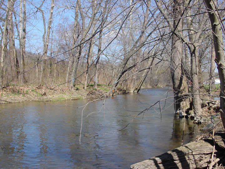 Field photo showing stream conditions at site EVIT-304-B-2007-2