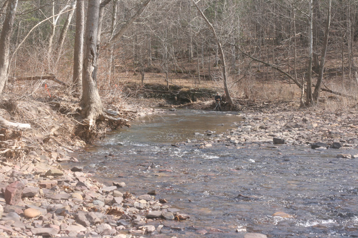 Field photo showing stream conditions at site FIMI-128-A-2009-2