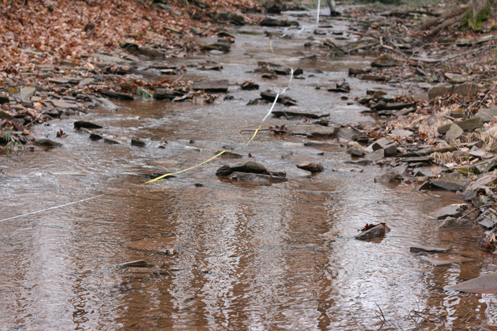 Field photo showing stream conditions at site FIMI-129-A-2009-2