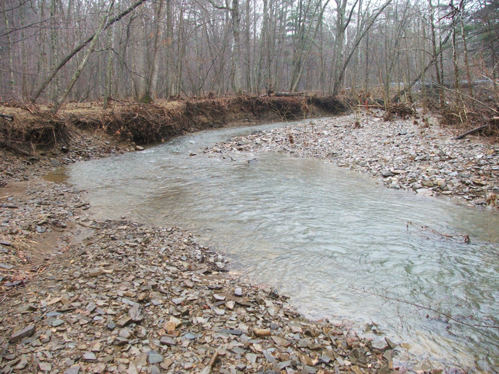 Field photo showing stream conditions at site FIMI-207-S-2008-2
