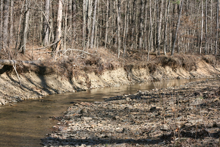 Field photo showing stream conditions at site FIMI-207-S-2009-2