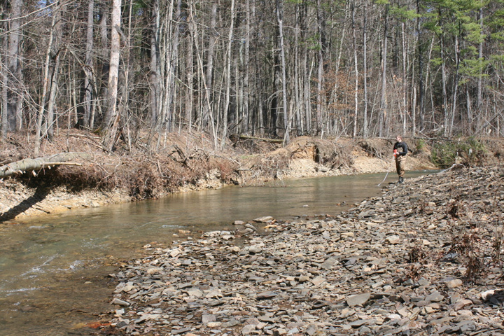 Field photo showing stream conditions at site FIMI-207-S-2010-1