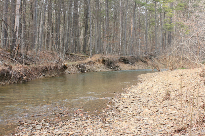 Field photo showing stream conditions at site FIMI-207-S-2011-1