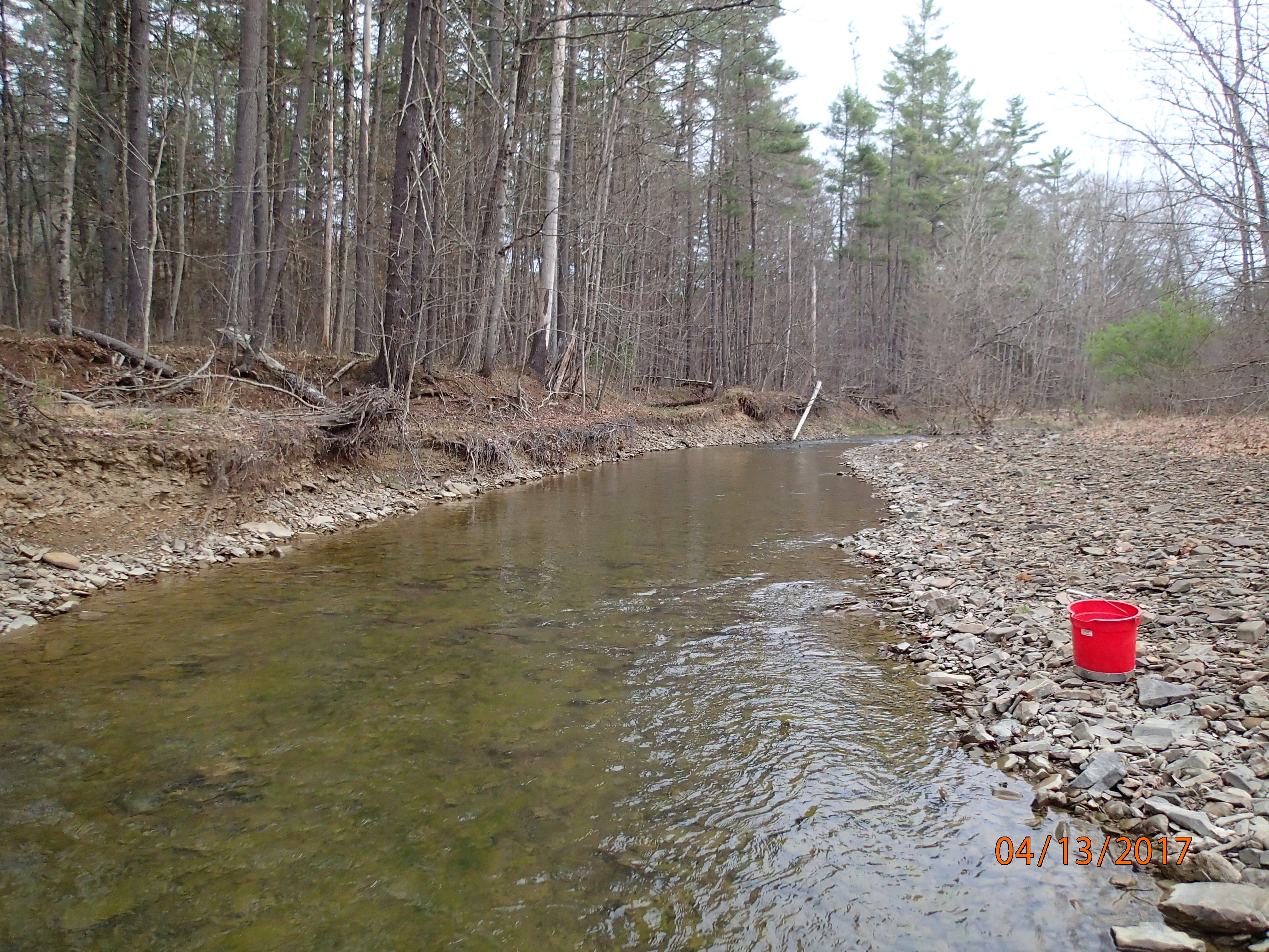 Field photo showing stream conditions at site FIMI-207-S-2017-MidpointPUpstream