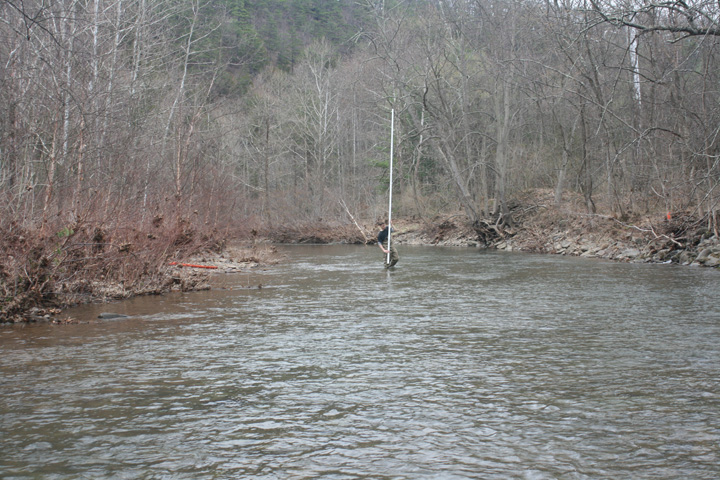Field photo showing stream conditions at site FIMI-401-A-2010-1