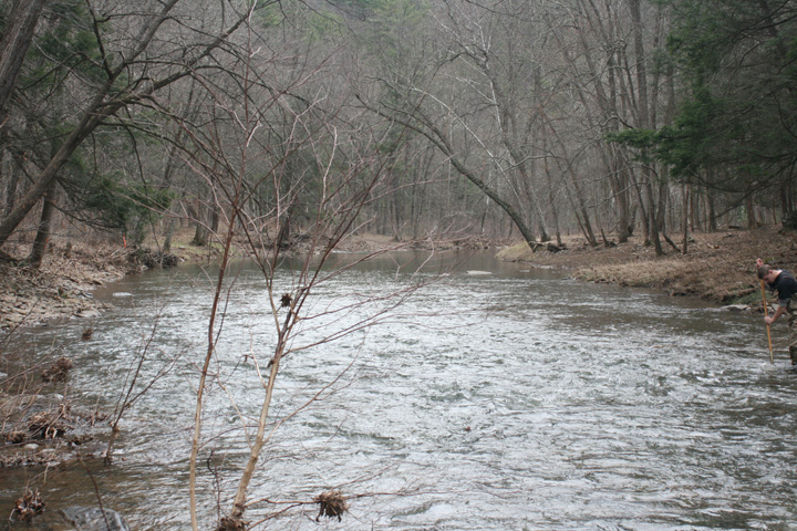 Field photo showing stream conditions at site FIMI-423-A-2010-2