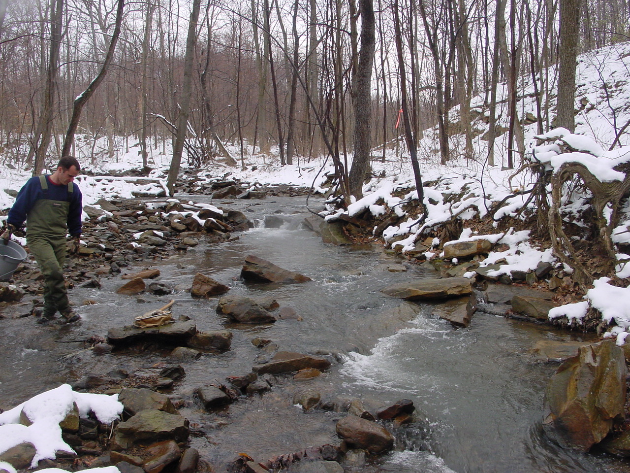 Field photo showing stream conditions at site GEOR-209-R-2003-2
