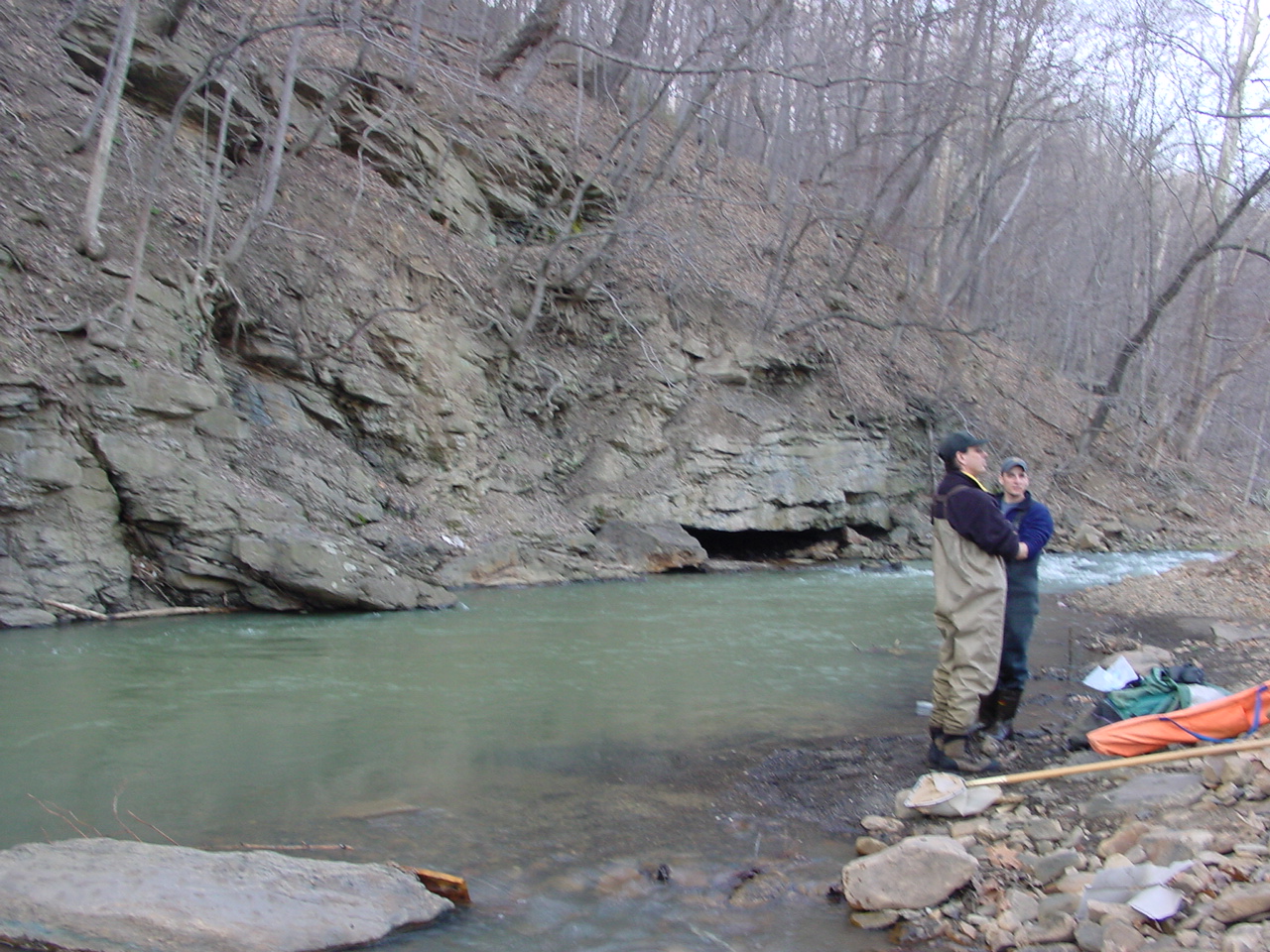 Field photo showing stream conditions at site GEOR-315-R-2003-2