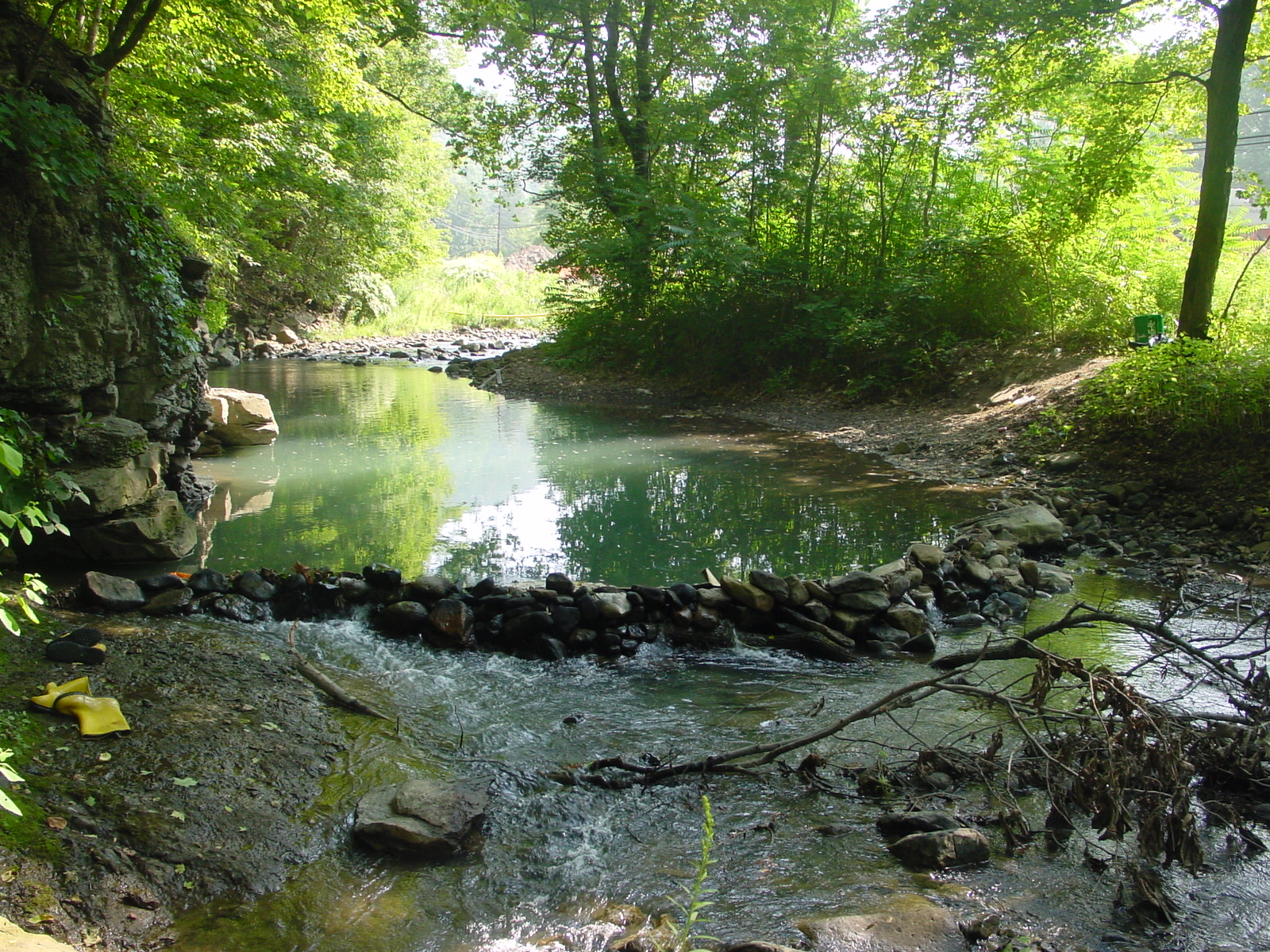 Field photo showing stream conditions at site GEOR-315-R-2003-3