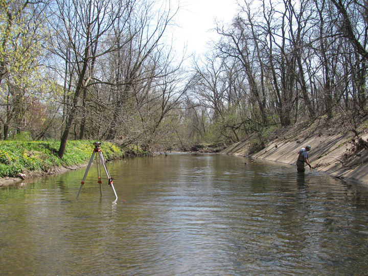 Field photo showing stream conditions at site GWYN-311-H-2011-2