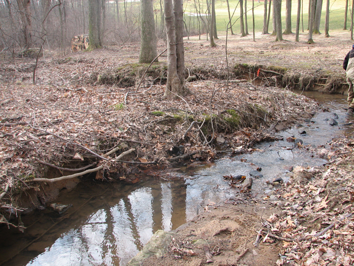 Field photo showing stream conditions at site JONE-109-R-2008-1