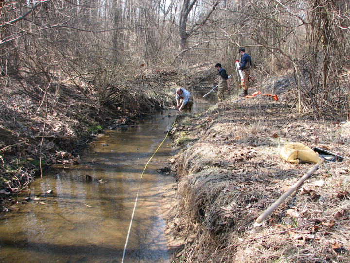 Field photo showing stream conditions at site JONE-112-R-2008-2