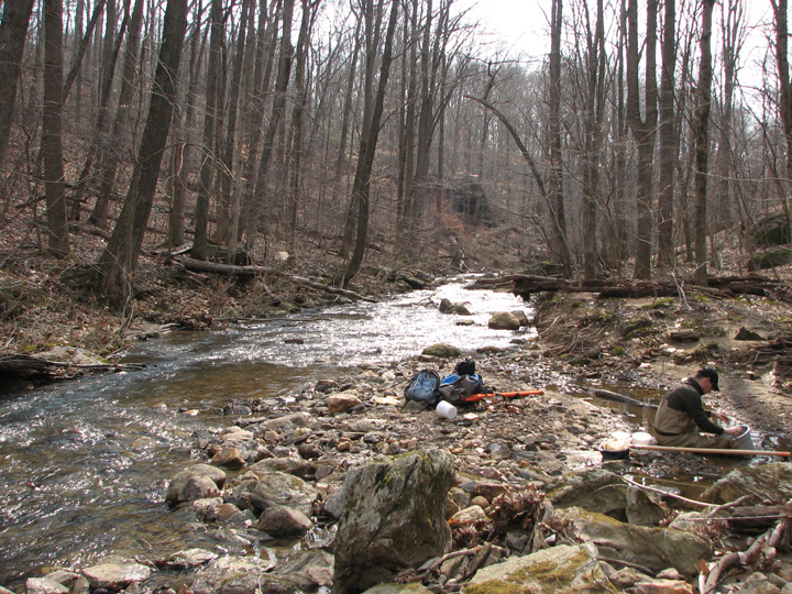 Field photo showing stream conditions at site JONE-315-S-2007-1