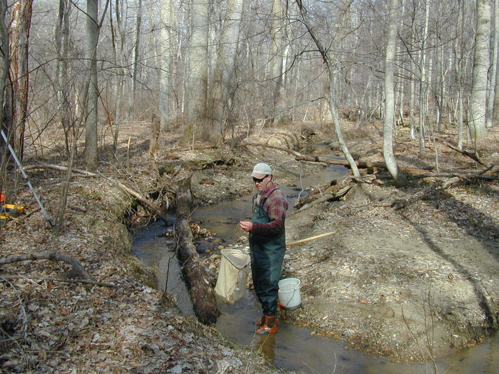 Field photo showing stream conditions at site LIBE-102-S-2001-1