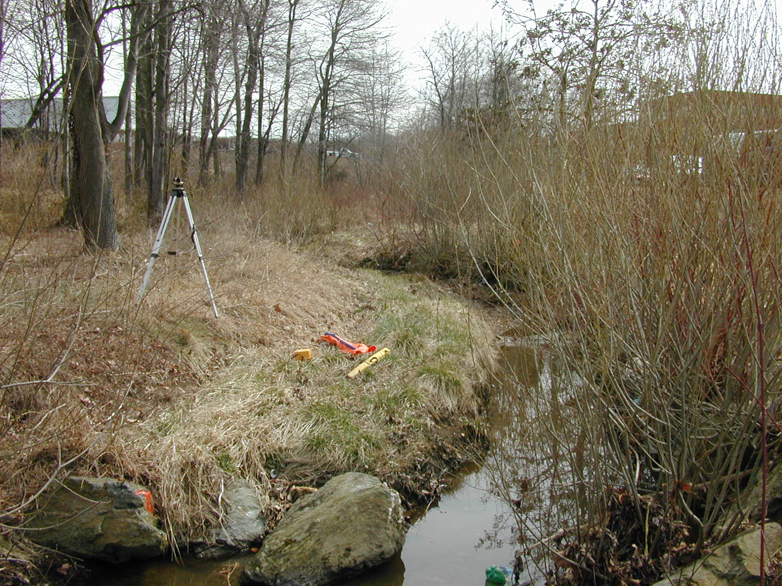 Field photo showing stream conditions at site LIBE-102-X-2002-1