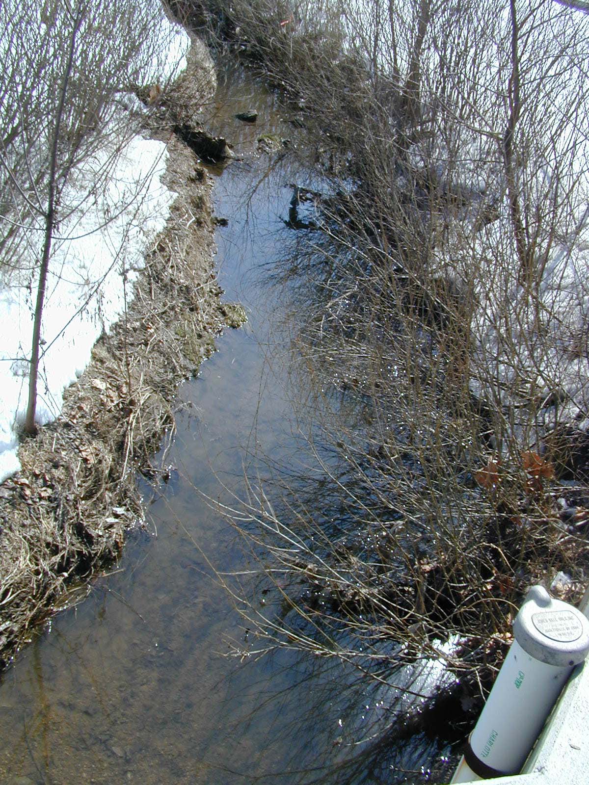 Field photo showing stream conditions at site LIBE-107-R-2003-621