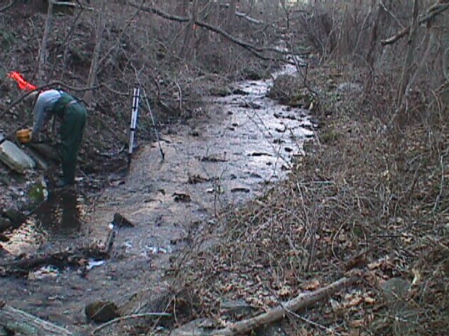 Field photo showing stream conditions at site LIBE-113-R-2000-01_14